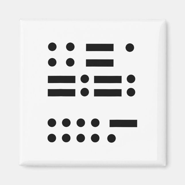 Morse Code Anti Trump 45 Feminist Resist Treason  Magnet (Front)