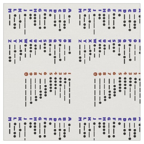Morse Code Chart Fabric