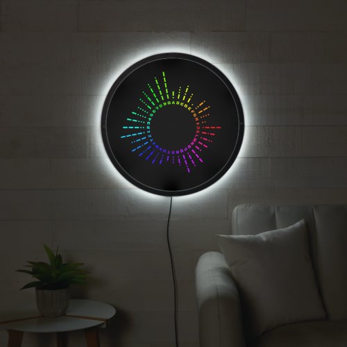 Morse Code Circle Unique Colourful Design LED Sign