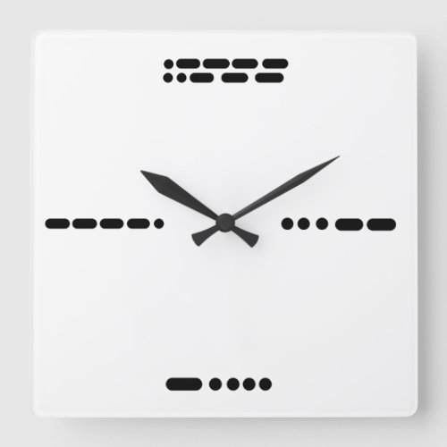Morse Code Clock   3 6 9 12