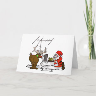 Morse Code CW Santa Christmas Card to Customize!