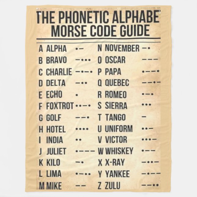 MORSE CODE FLEECE BLANKET (Front)