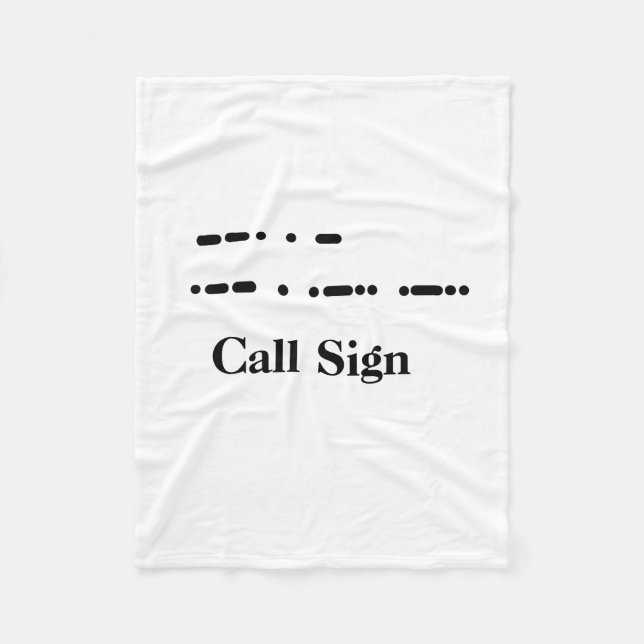 Morse Code "Get Well" Fleece Blanket. Customize It Blanket (Front)