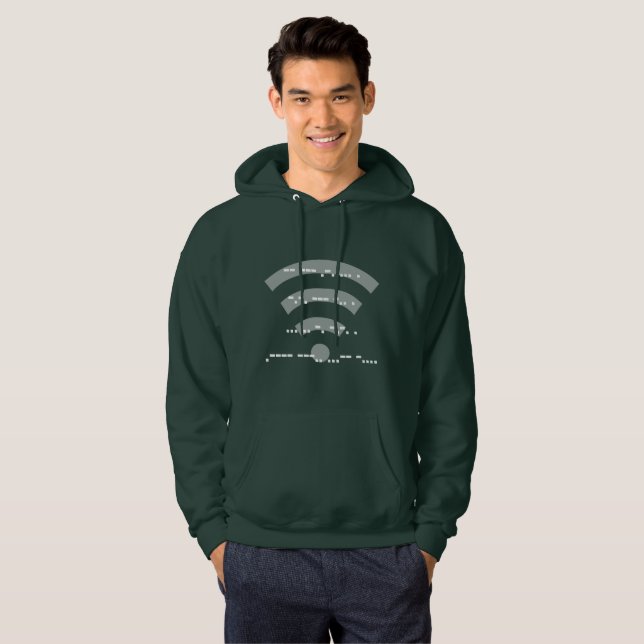 Morse code hooded sweatshirt (Front Full)