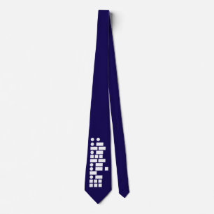 Morse Code "I Am a Smartass" Funny Cool Blue Neck Tie