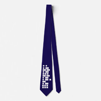 Morse Code "I Am a Smartass" Funny Cool Blue Neck Tie