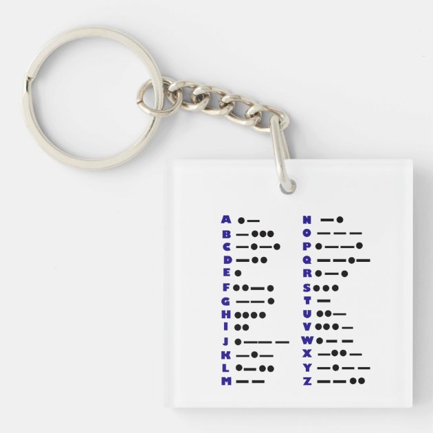 Morse Code Key-Chain 2-Sided Keychain | Zazzle