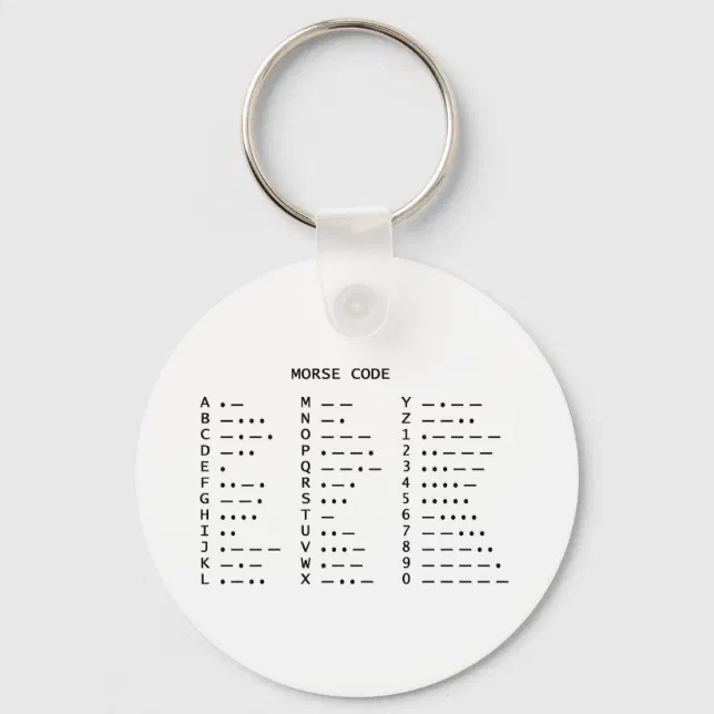 Morse Code Keychain | Zazzle