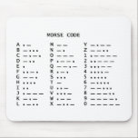 MORSE CODE MOUSE PAD<br><div class="desc">MORSE CODE KEY</div>