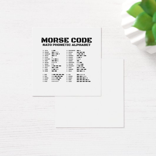 Morse Code & NATO Graphic Table (Desk)