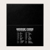 Morse Code & NATO Phonetic Alphabet Design Black (Outside Unfolded)