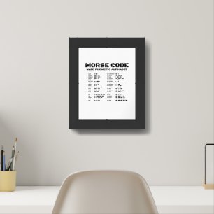 Morse Code NATO Phonetic Alphabet Framed Art