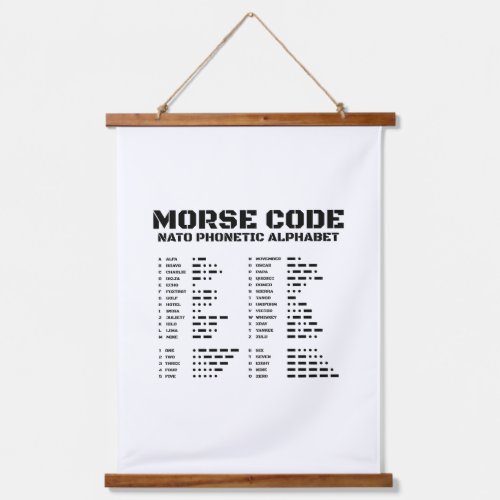 Morse Code NATO Phonetic Alphabet Hanging Tapestry