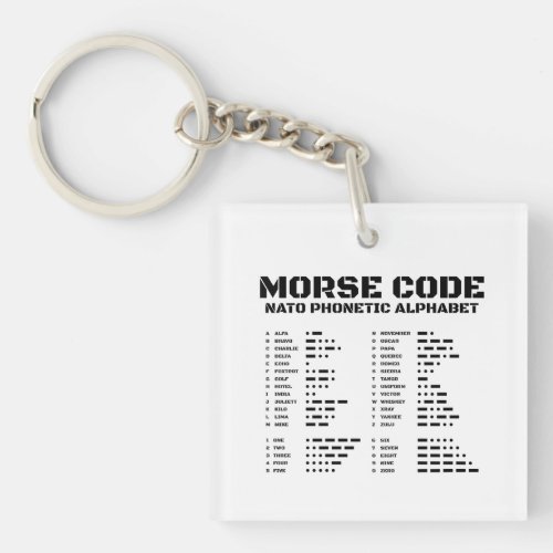 Morse Code NATO Phonetic Alphabet Keychain