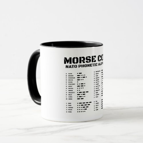 Morse Code NATO Phonetic Alphabet Mug