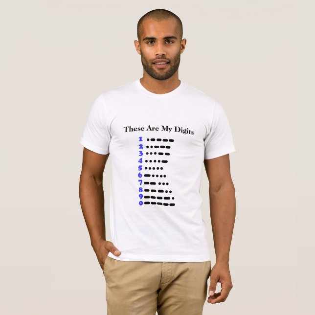 Morse Code Numbers Chart Ham Radio T-shirt (Front Full)