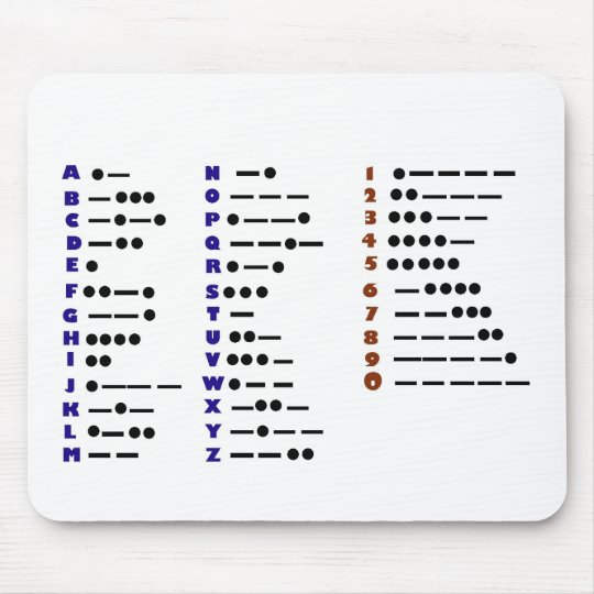 Morse Code or CW Mouse Pad (Customizeable)