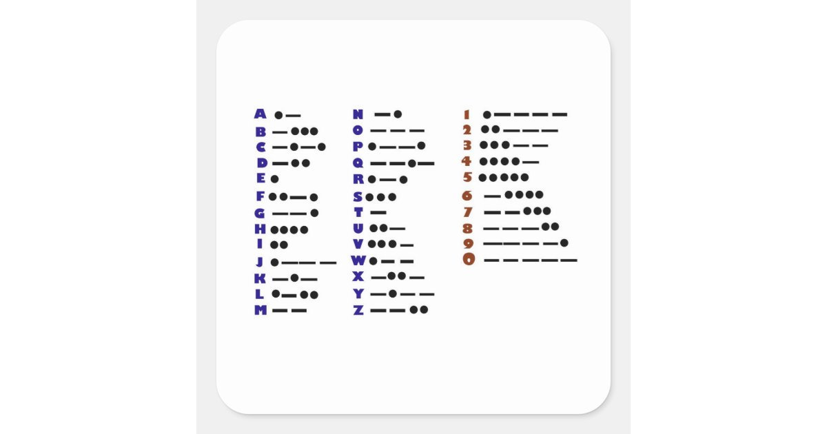 Morse Code or CW Sticker | Zazzle