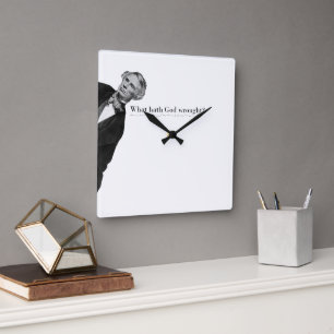 Morse Code Origins – What Hath God Wrought? Square Wall Clock