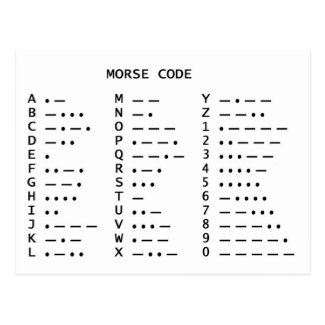 Morse Code Postcard