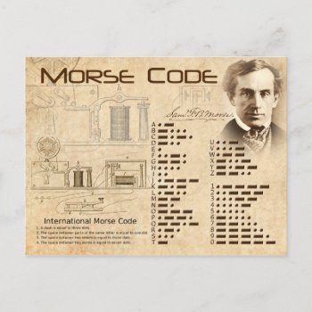 Morse Code Postcard by HTMimages at Zazzle