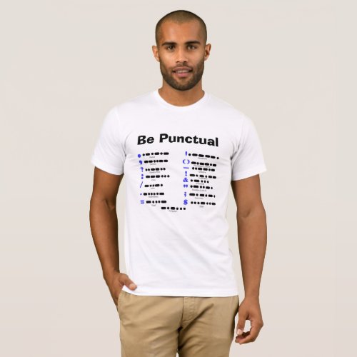 Morse Code Punctuation Chart T_shirt