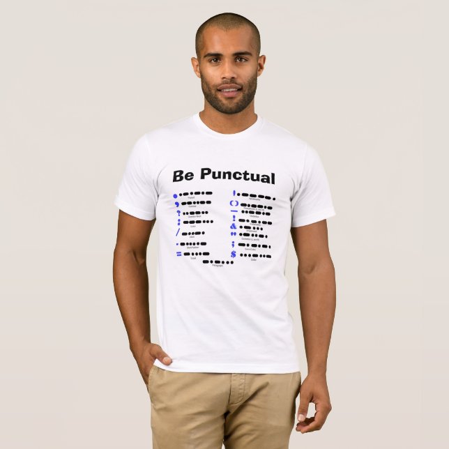 Morse Code Punctuation Chart T-shirt (Front Full)