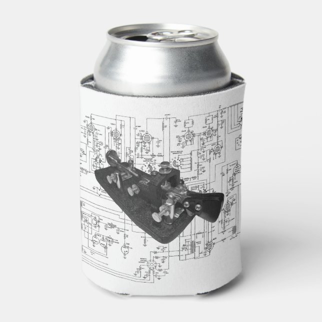 Morse Code Radio Key Schematic Can Cooler (Can Front)