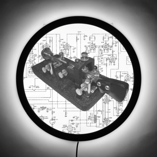 Morse Code Radio Key Schematic LED Sign