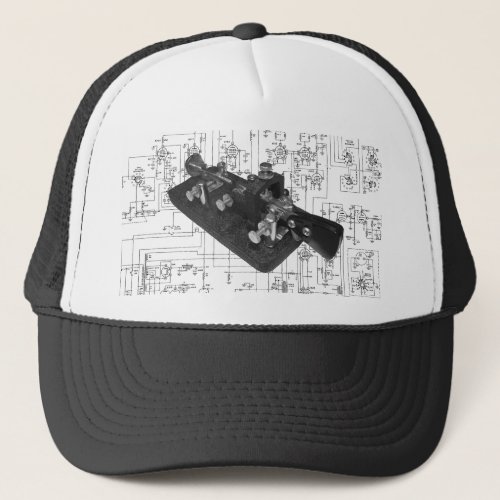 Morse Code Radio Key Schematic Trucker Hat