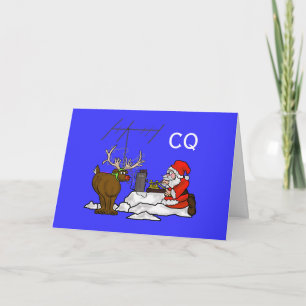 Morse Code Santa & Rudolph Christmas Card