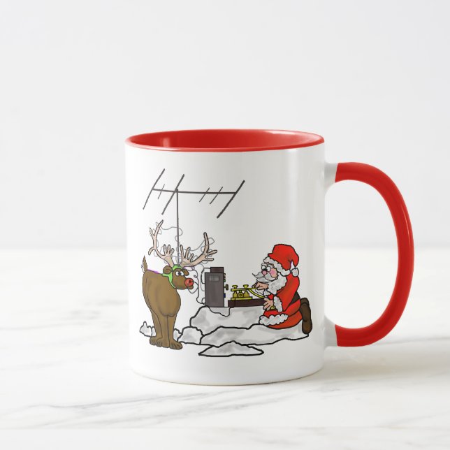 Morse Code Santa & Rudolph Mug to Customize (Right)