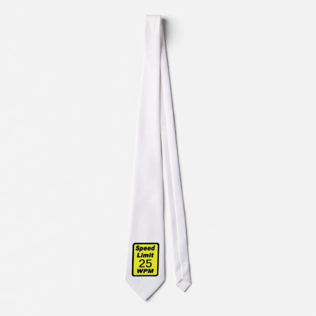 Morse Code Speed Limit  Necktie Customize It! (Front)