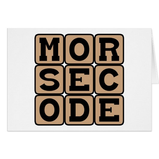 Morse Code, System of Dots and Dashes Cards (Front Horizontal)