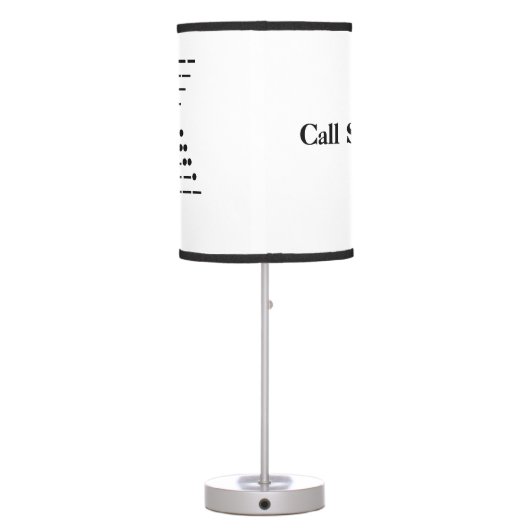 Morse Code Table Lamp  Customize It! (Back)