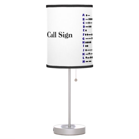 Morse Code Table Lamp  Customize It! (Left)