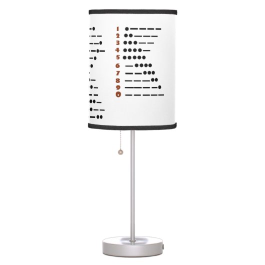 Morse Code Table Lamp  Customize It! (Right)