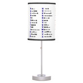 Morse Code Table Lamp  Customize It! (Front)