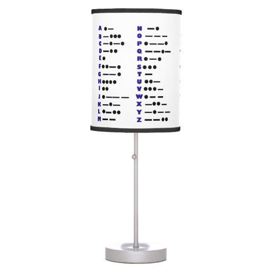 Morse Code Table Lamp  Customize It! (Front)