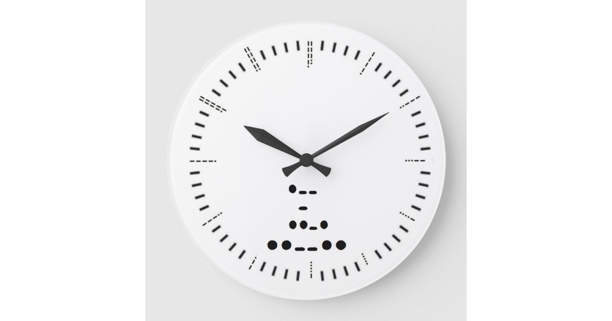 Morse Code Wall Clock Zazzle