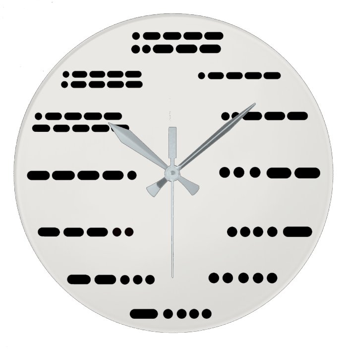 Morse Code Wall Clock With All 12 Numbers