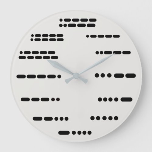 Morse Code Wall Clock  With All 12 Numbers