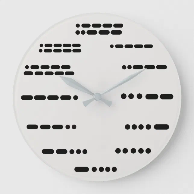 Morse Code Wall Clock With All 12 Numbers Zazzle