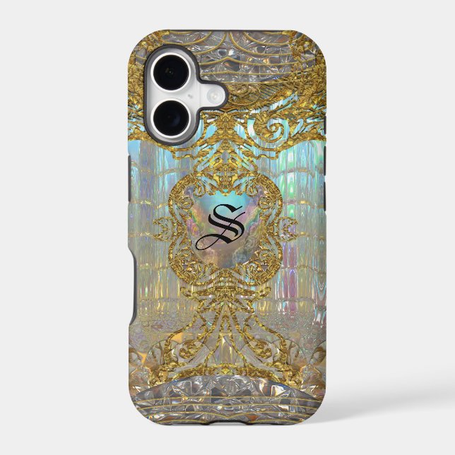 Morshnette Elegant Baroque   Monogram 7 Plus Iphone Case (Back)