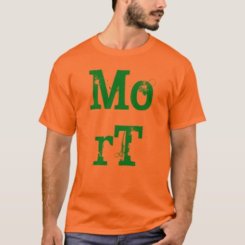 MorT Green on Orange Shirt