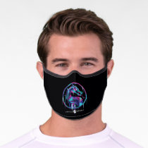 Mortal Kombat Polygonal Ice Logo Premium Face Mask