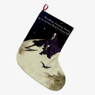 Mortality and the Moon Large Christmas Stocking