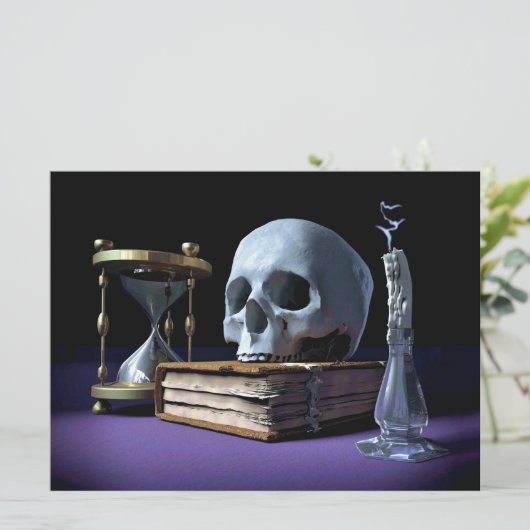 MORTALITY! (skull, tome, candle & hourglass) ~ (Standing Front)