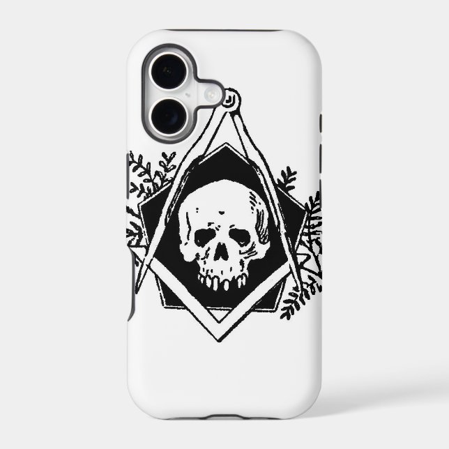Mortality Square and Compasses Iphone Case (Back)