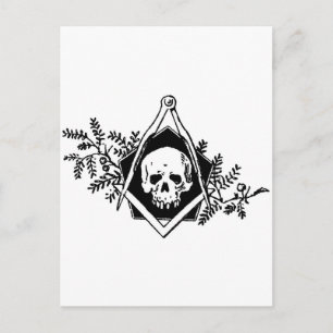 Mortality Square and Compasses Postcard